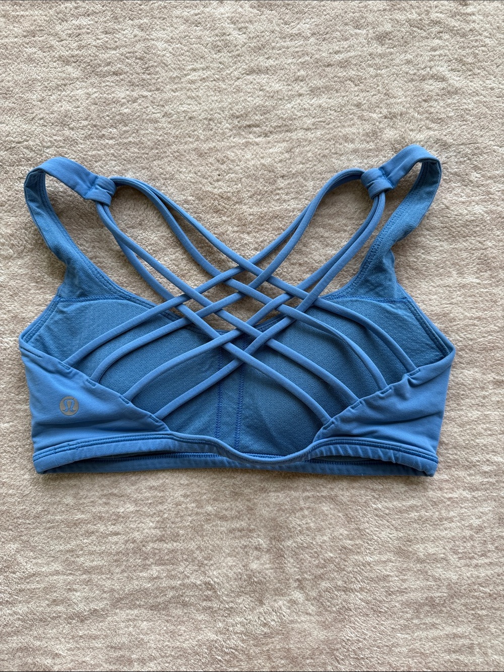 Lululemon Blue Strappy Sports Bra - Picture 2 of 4